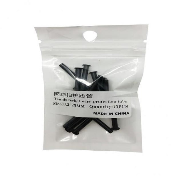 koolsoo 2X 15x Tennis Racket Grommets Racquet Eyelets String Protection Tubes 3.2x2.5mm
