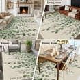 thumbnail image 5 of Rectangle Area Rugs 8 x 10 Ft, Green Eucalyptus Leaves Non-Slip Residential Carpet, Summer Botanical Weeping Rustic Indoor Crawling Mats Runner Rugs for Living Room/Dining Room/Bedroom, 5 of 8