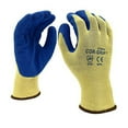 thumbnail image 2 of 12-Pack of Cordova 3894L Cor-Grip Work Gloves, 10-Gauge, Yellow Poly/Cotton Shell, Blue Latex Palm Coating, Large, 2 of 5