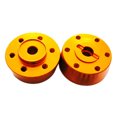 thumbnail image 1 of Xingzhi 2piece Aluminum Front Wheel Hub Adapter For Axial Rock Racer AX90026 Desert Buggy Hop-ups Orange, 1 of 6