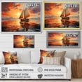 thumbnail image 4 of Designart "Dancing on the Ocean with Sailboats I" Sailing Boat Floater Framed Wall Art Print, 4 of 7