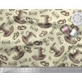 thumbnail image 3 of Soimoi polyester Crepe Fabric Burger,Cookies & Cups Decor Fabric Printed Yard 52 Inch Wide, 3 of 3