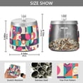 thumbnail image 2 of Yayeee Ashtray with Lid for Cigarette Smokeless Stainless Steel Home Ash Holder, Pink Geometric, 2 of 7