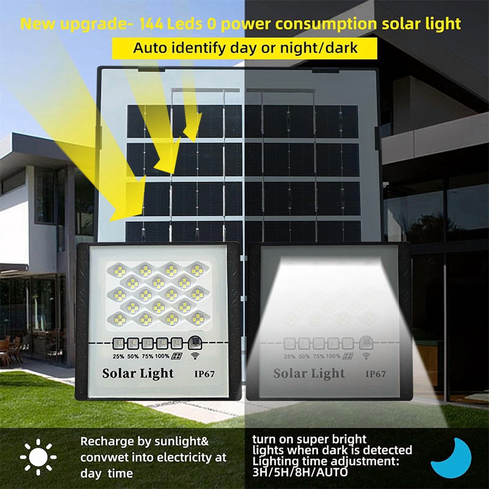 XEENSO 300W LED Solar Flood Lights Outdoor Street Light Dusk to Dawn Flood Wall Lamp
