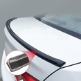 thumbnail image 4 of LAICAIW Pack-1 Car Universal Carbon Fiber Pattern Rear Wing Decorative Strip, Spoiler Free-Punching Rubber Lip Sticker, Suitable for Tailgate, Roof, Bumper Scratch Protection (Carbon Black), 59 Inch, 4 of 6