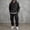 Black, variant on Track Suits Mens 2 Pieces Set Fleece Hoodies Sweatpants Workout Casual Pullover Hooded Sweatshirts Fall Winter Sweatsuit Set with Pockets Gray 3XL