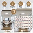 thumbnail image 6 of Boho Colorful Geometric Window Privacy Film, Modern Abstract Ethnic Rhombus Static Cling UV Sun Blocking Tint Film Heat Control Windows Films for Bedroom Bathroom, Window Stickers 29.5"x78.7", 6 of 8