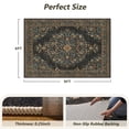 thumbnail image 4 of VUNATE Vintage Botanical Floral Printed Area Rug 6'x9' Soft Washable Non Slip Low Pile Rug for Living Room Bedroom Dining Room Home Decor Indoor Carpet with Blossom Design Green, 4 of 7