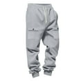 thumbnail image 5 of Chiccall Mens Fleece Sweatpants Cargo Pants Solid Athletic Workout Running Joggers with Pockets, 5 of 7