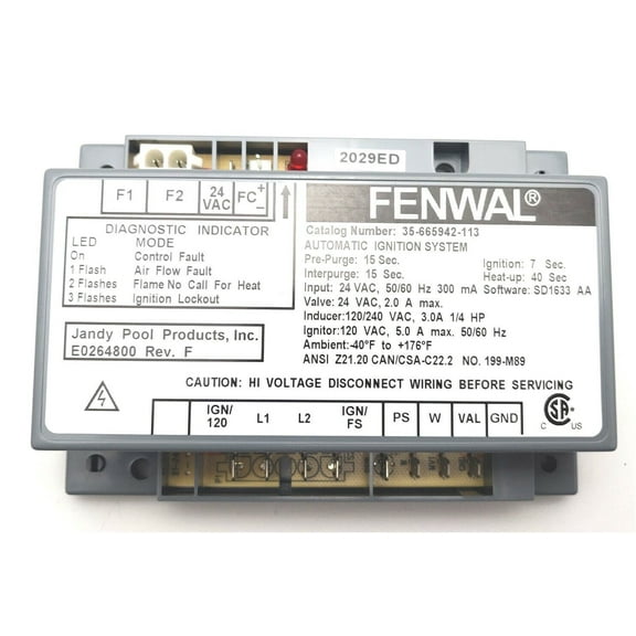 FENWAL 35-665942-113 Automatic Ignition Control System Module SAME DAY SHIPPING