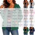 thumbnail image 3 of Women Full Zip Contrast Stitch Hooded Jacket Long Sleeve Hoodie with Pocket for Daily Casual Outdoor Size S, 3 of 8