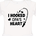 thumbnail image 4 of Inktastic I Hooked Opa's Heart with Fishing Rod Boys or Girls Long Sleeve Baby Bodysuit, 4 of 5