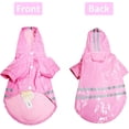 thumbnail image 2 of Impermeable para perros Abrigos impermeables para perros Chaqueta de lluvia ligera Poncho de lluvia transpirable Ropa de lluvia con capucha con rayas reflectantes de seguridad Adepaton WMZL-598-1, 2 of 7