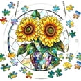 thumbnail image 2 of KOYPTL Acrylic Puzzle Suncatcher Stained Glass Suncatcher Decor Suncatcher Puzzle Window Hanging Craft Kit Decorative Acrylic Puzzles Ideal Acrylic Puzzles for Adults Home Window Balcony Decor, 2 of 6