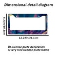 thumbnail image 2 of 1pc Multicolor Forest Moonlight 2-Hole License Plate Frame, Aluminum Material, 6x12 Inches with Screw Set, Retro Novelty Car Decoration Gift, Fits Standard US License Plate Size, 2 of 7