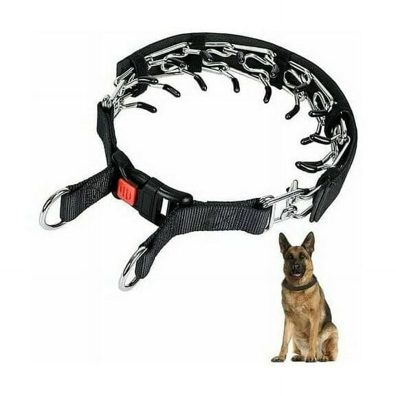 Dog Training Pinch Collar for All Sizes of Breed, Silver-Plated Links for Durability and Effective Behavior Correction