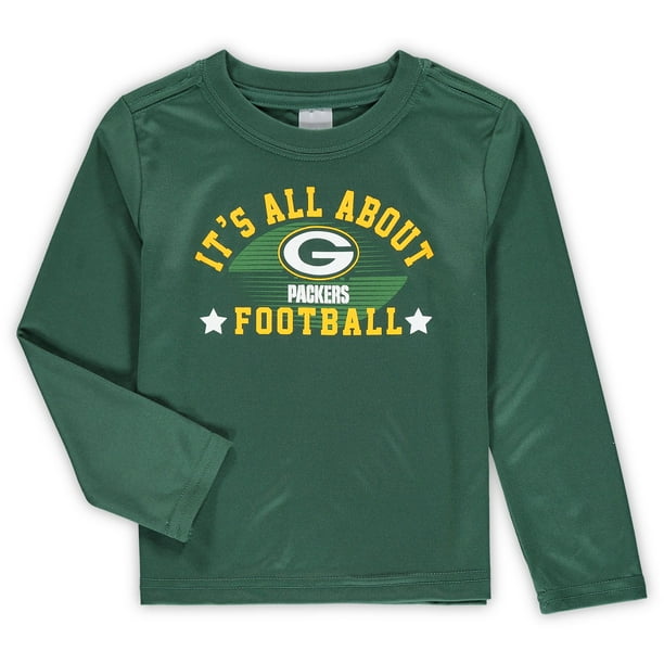 Toddler Green Green Bay Packers Wordmark Long Sleeve T Shirt Walmart Com Walmart Com