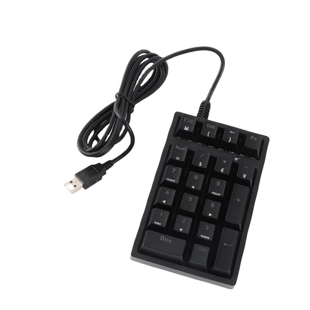Teclado Numérico, Teclado Numérico Mecánico K21 Interruptor Azul USB Mini Portátil 21 Teclas LED De Color Con Cable Para PC Para Computadora Portátil