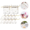 thumbnail image 2 of 50 bolsas de regalo de malla con cordón, bolsas de joyería, bolsas pequeñas para regalos, bolsas de dulces con forma de luna y estrella., 2 of 8