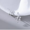 thumbnail image 5 of Solid 925 Sterling Silver Snake Cuff Earrings No Piercing Wraps for Women Teens Snake Clip On Earrings Crawler, 5 of 7
