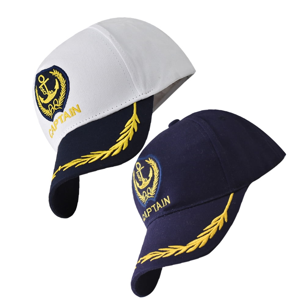 Shisuyan 2pcs Navy Captain Hat Baseball Cap Sleek Sun Shade Hat