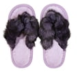 thumbnail image 4 of Xfvqtps Womens Fuzzy Flip Flops Winter Warm Flat House Shoes Soft Sole Non Slip Indoor Slides Cozy Ladies Home Slippers, 4 of 8