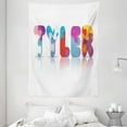 thumbnail image 1 of Tyler Tapestry, Composition of Kindergarten Themed Colorful Letter Arrangement Newborn Children Name, Wall Hanging for Bedroom Living Room Dorm Decor, 60W X 80L Inches, Multicolor, by Ambesonne, 1 of 2