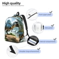thumbnail image 5 of Balery Lake Forest Dinosaur A Vintage Canvas Backpack for Men and Women - Large Capacity, Durable Travel Laptop Bag for School, Work, Hiking, and Outdoor Activities-Medium, 5 of 7