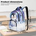 thumbnail image 6 of Uorisanigo Galaxy Penguin School Backpack Set for Primary School, Breathable Bookbag with Meal Bag Storage, Water Bottle Holder and Pencil Pouch, Great for Travel and Outdoor, 6 of 7