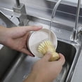 thumbnail image 5 of 2 cepillos de bambú para platos, cepillo ecológico para platos, cepillo de limpieza de hongos para fregadero de cocina, baño, cepillo para platos doméstico con cerdas duras y suaves, 5 of 5