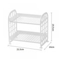 thumbnail image 2 of 2 Tier Slim Storage Rack, 2 Tier Bathroom Organizers Utility Storage Holder Shelves Mobile Shelving Unit Organizer for Office, Kitchen, Bedroom, Bathroom, Laundry Room, 2 of 7
