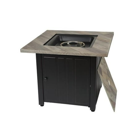 30 in. The Harper Square Gas Outdoor Fire Pit with Printed Cement Resin Mantel