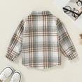 thumbnail image 3 of Happy Town Baby Boys Girls Plaid Flannel Jacket Long Sleeve Button Up Shirt Fall Winter Kids Coat, 3 of 8