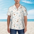 thumbnail image 2 of Xecao Elephants And Giraffes Print Hawaiian shirt - A Stylish Short-Sleeve Button-Down for Men, Perfect for Casual Beach and Tropical Outings.,Medium, 2 of 7