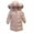 Pink, variant on Girl Metallic 𝖲hine Puffer Jacket Winter Warm Mid Long Hooded Down Coat Lightweight Thick Parka Padded Outwear Waterproo𝖿 Windproof Thermal Apparel