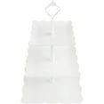 thumbnail image 1 of Lucky Will 3 Tier Cupcake Stand Plastic Dessert Stands Cake Stands for Dessert Table for Birthday Picnic Wedding (Pure White Crown Square), 1 of 6