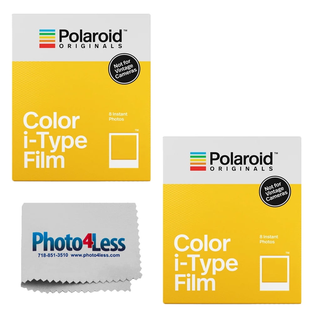 Polaroid Color iType Instant Film (8 Exposures) 2 Pack + Cleaning