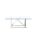 thumbnail image 1 of Topline Home Furnishings Glass Criss Cross Coffee Table, 1 of 3