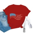 thumbnail image 2 of HEILAU 4th of July Shirts for Women American Flag Graphic Tees Independence Day Casual V Neck Short Sleeve T Shirt Patriotic T Shirts, 2 of 3
