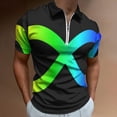 thumbnail image 2 of Autism Spectrum Infinity Awareness Symbol Men Zipper T-shirt Summer Casual Short Sleeve T-shirt Top, 2 of 7