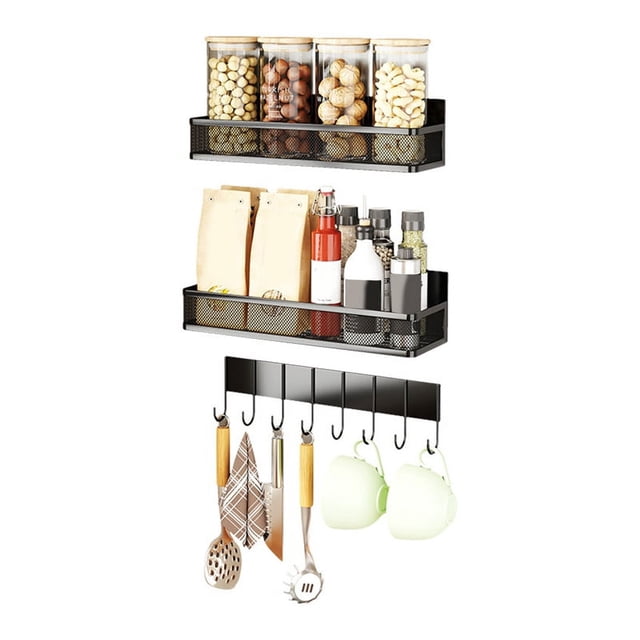 Magnetic Spice Rack for Refrigerator, Magnetic Refrigerator Organizer, Strong Magnetic Fridge Shelf, Storage Rack