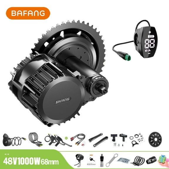BAFANG Mid Drive Kit 1000W BBSHD Electric Bike Conversion Kit 48V Ebike Conversion Kit for 68-73MM Mountain Bike Road Bike VD03 Display (No Battery)