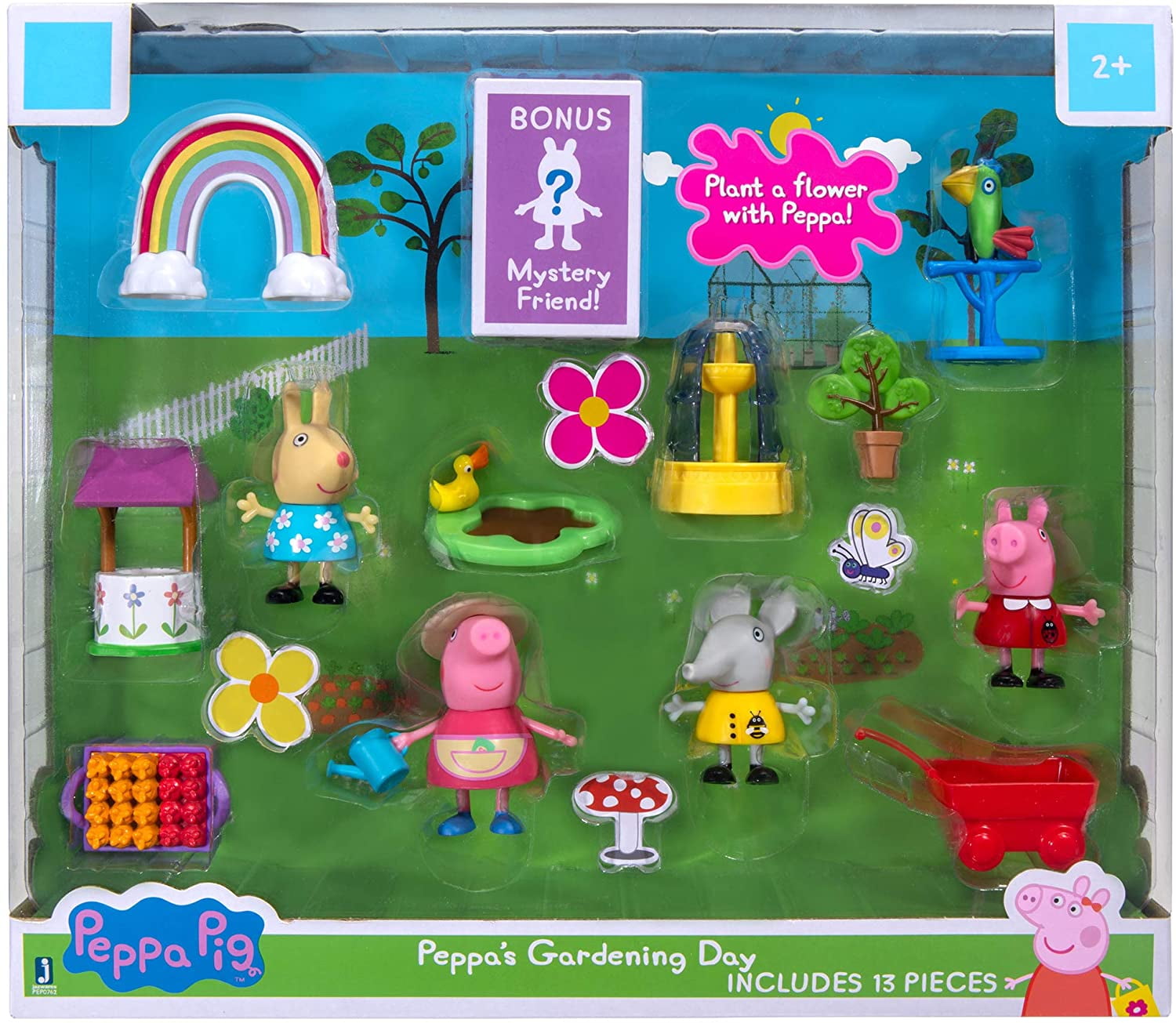 Peppa Pig Gardening Deluxe Playtime Set, Featuring Peppa Pig Characters, a  Surprise Friend Figure, and Garden Accessories from The World of Peppa Pig 