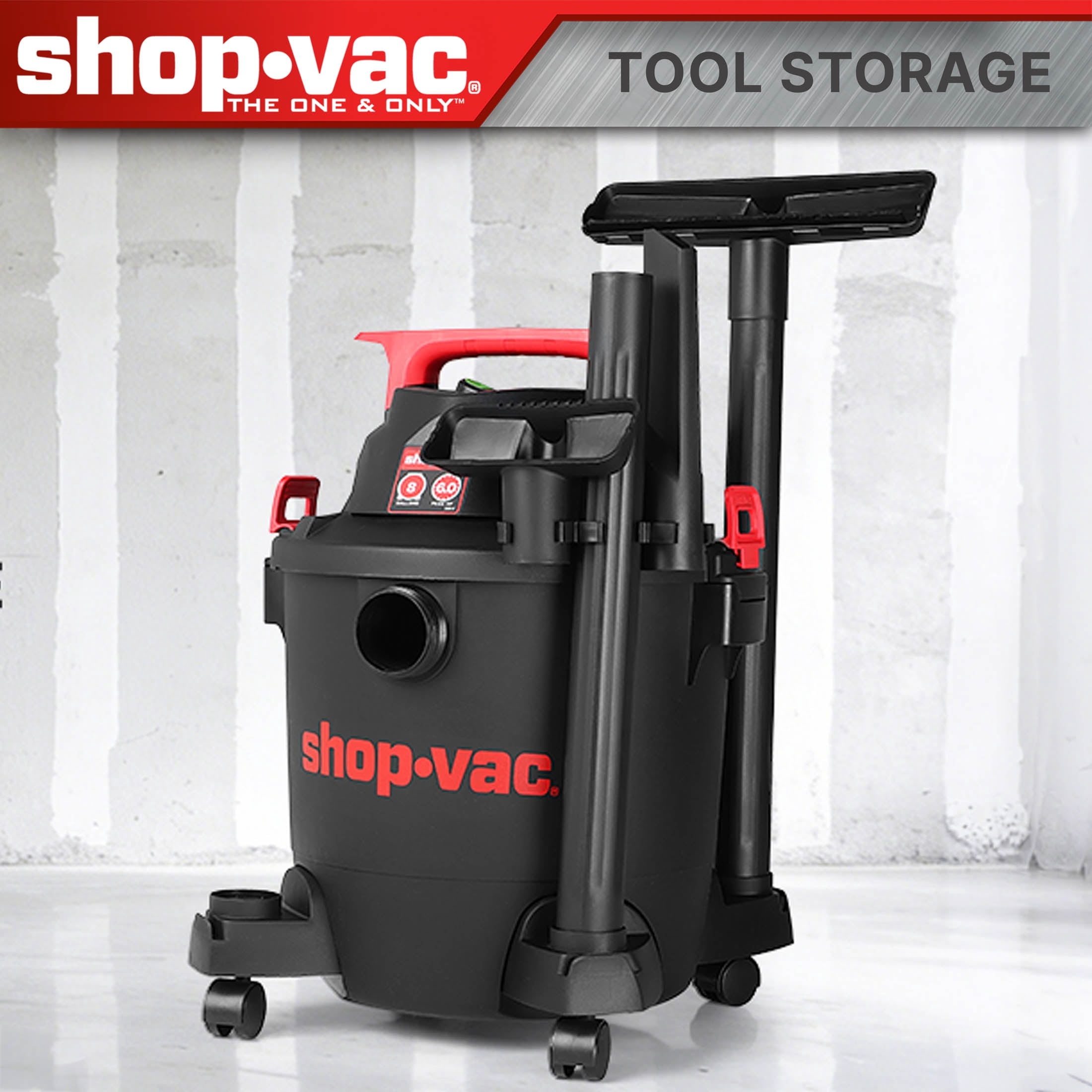Shop-Vac 8 Gallon 6.0PHP Wet/Dry Vacuum Cleaner 1-7/8