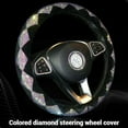 thumbnail image 4 of Bling Steering Wheel Cover for Women 15 Inches Car Steering Wheel Cover Shiny Crystal Bling Car Accessories for Women, Silver, 4 of 10