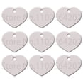thumbnail image 1 of Colgante de aluminio con forma de corazón, 20 piezas personalizado, grabado láser, placa de identificación, etiqueta de regalo de Metal, accesorios para llavero, 1 of 4