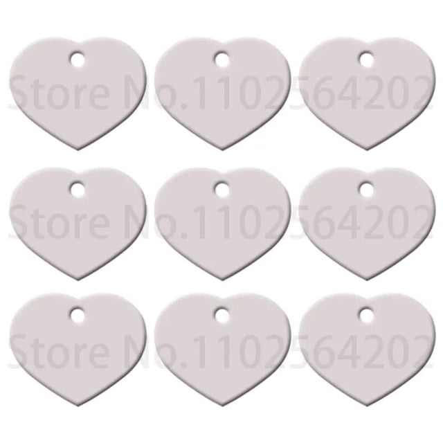Colgante de aluminio con forma de corazón, 20 piezas personalizado, grabado láser, placa de identificación, etiqueta de regalo de Metal, accesorios para llavero