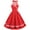 Watermelon Red, variant on QLEICOM 1950's Dresses for Women Vintage, Sleeveless Halterneck Lace-up Dress, Formal Stretch Slim High Waist Swing Dress, Audrey Hepburn Style Party Dresses Light Pink L