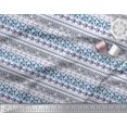 thumbnail image 2 of Soimoi Blue Crepe Silk Fabric Rose & Wild Animal Skin Patchwork Print Sewing Fabric BTY 42 Inch Wide, 2 of 3