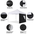 thumbnail image 3 of Lateral para toldo COOSHADE Instant Canopy SunWall 10x10 Negro, 3 of 7